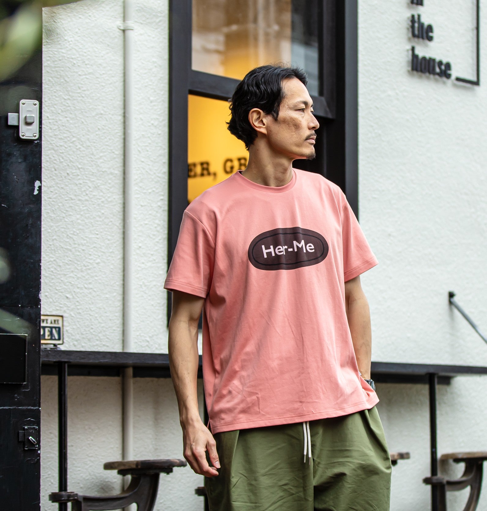 ユニセックス Her-MeストッパープリントTシャツ