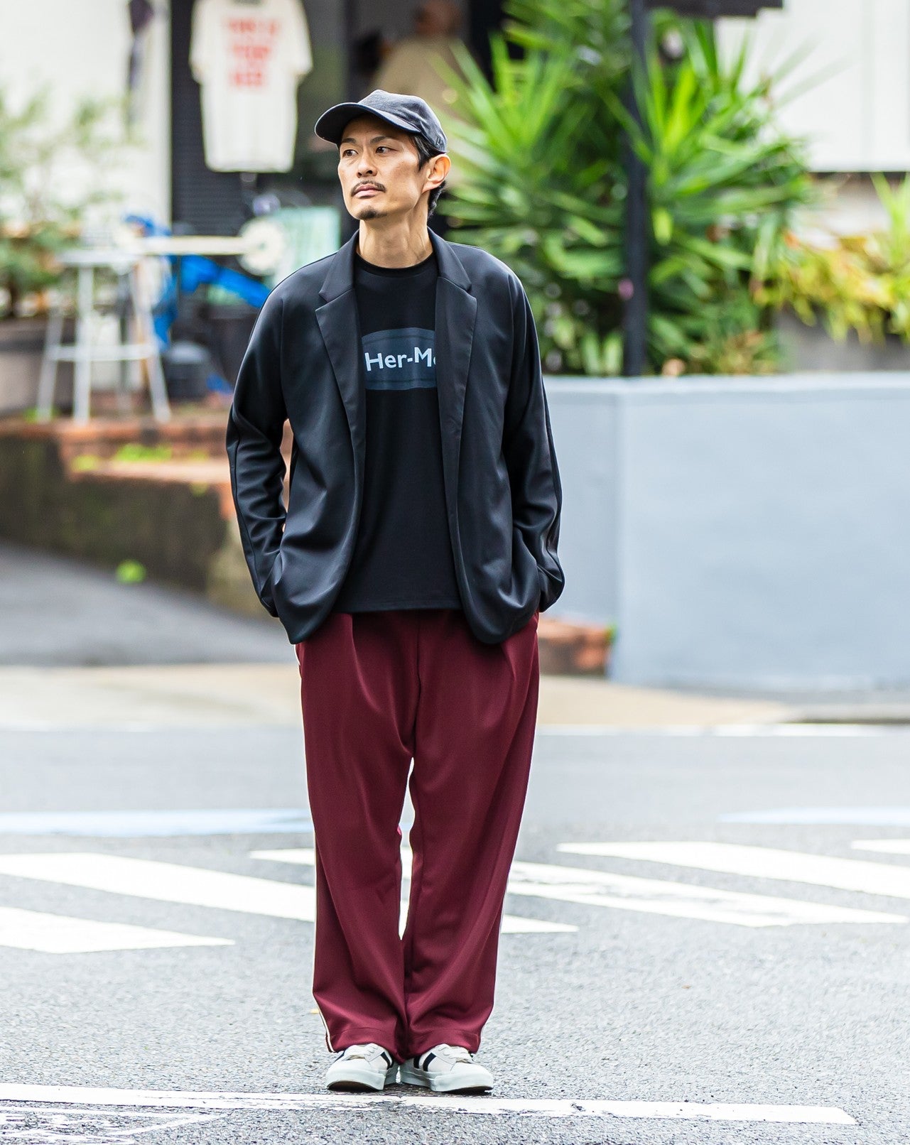 ノッチドラペルジャージジャケット
