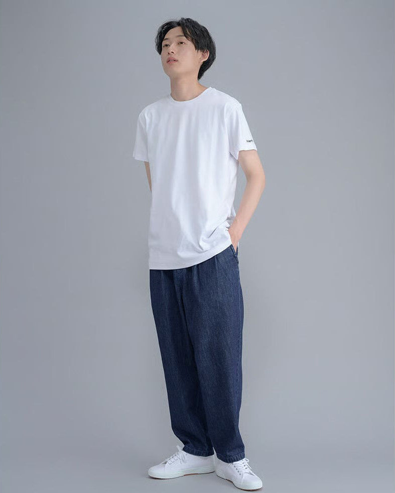 ワンサイズ デニムタックパンツ