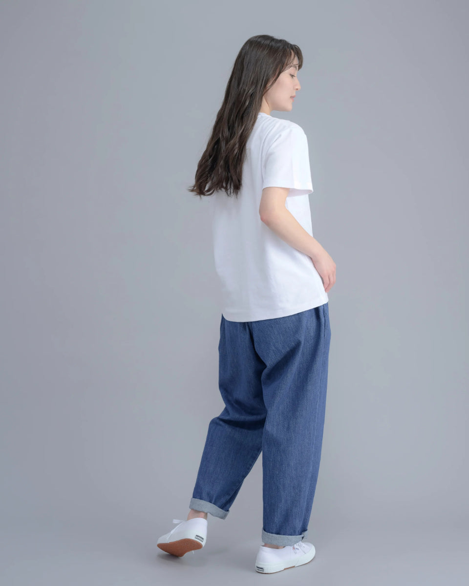 ワンサイズ デニムタックパンツ