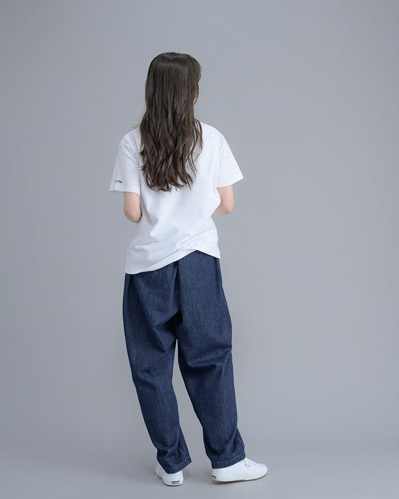 ワンサイズ デニムタックパンツ