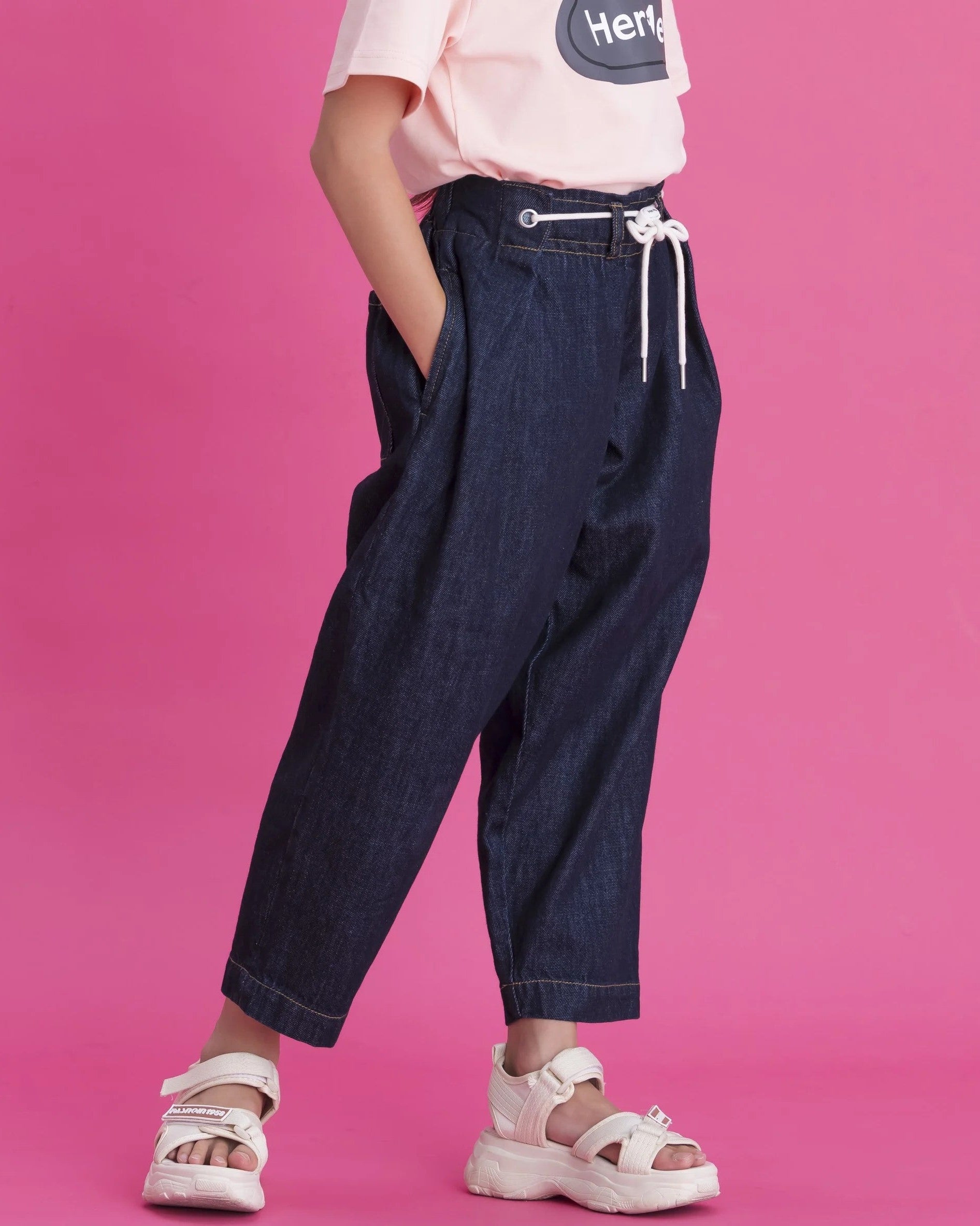 Her-Meユニセックスキッズパンツ インディゴ