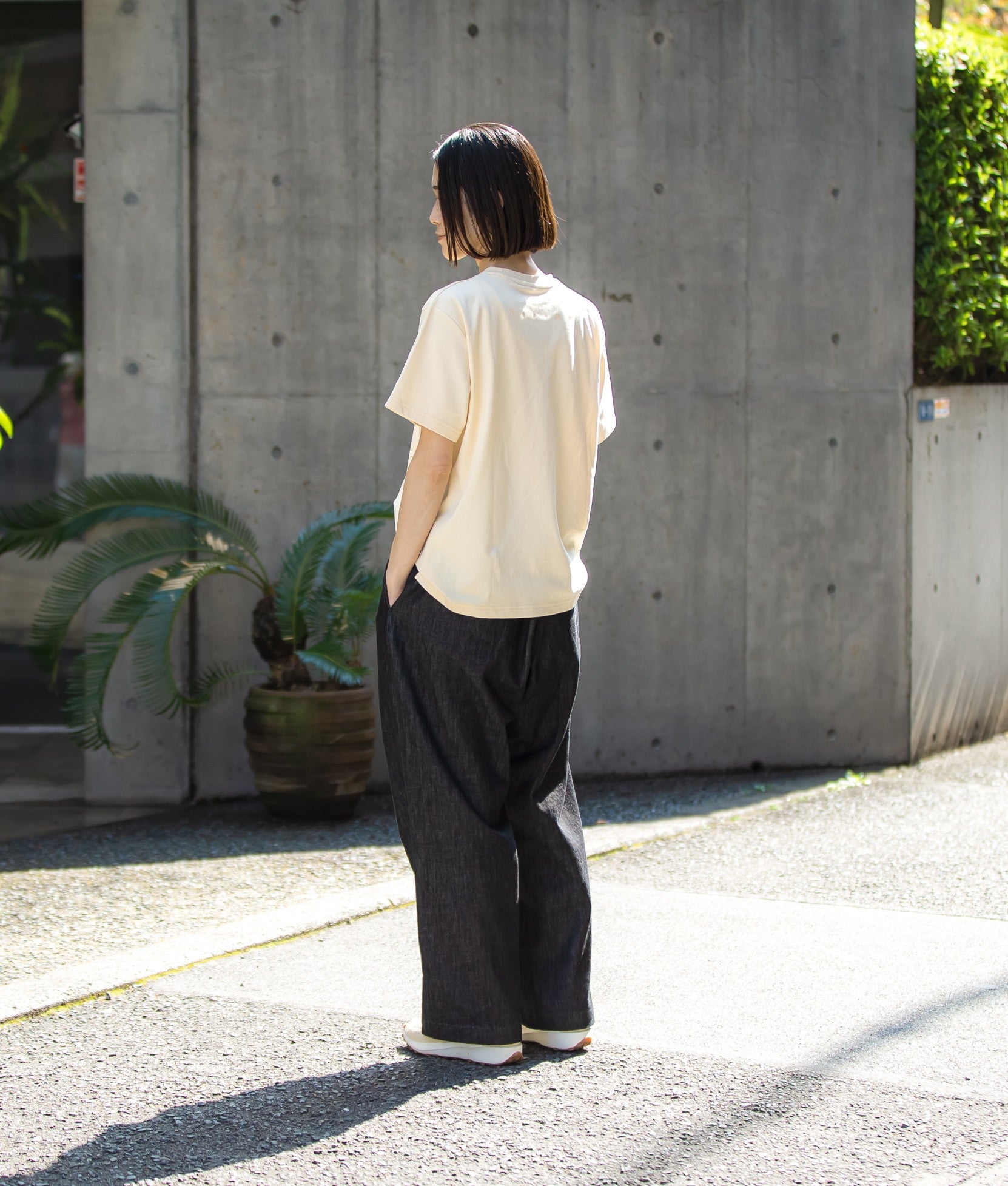 ワンサイズ　ストレートバレルデニムパンツ