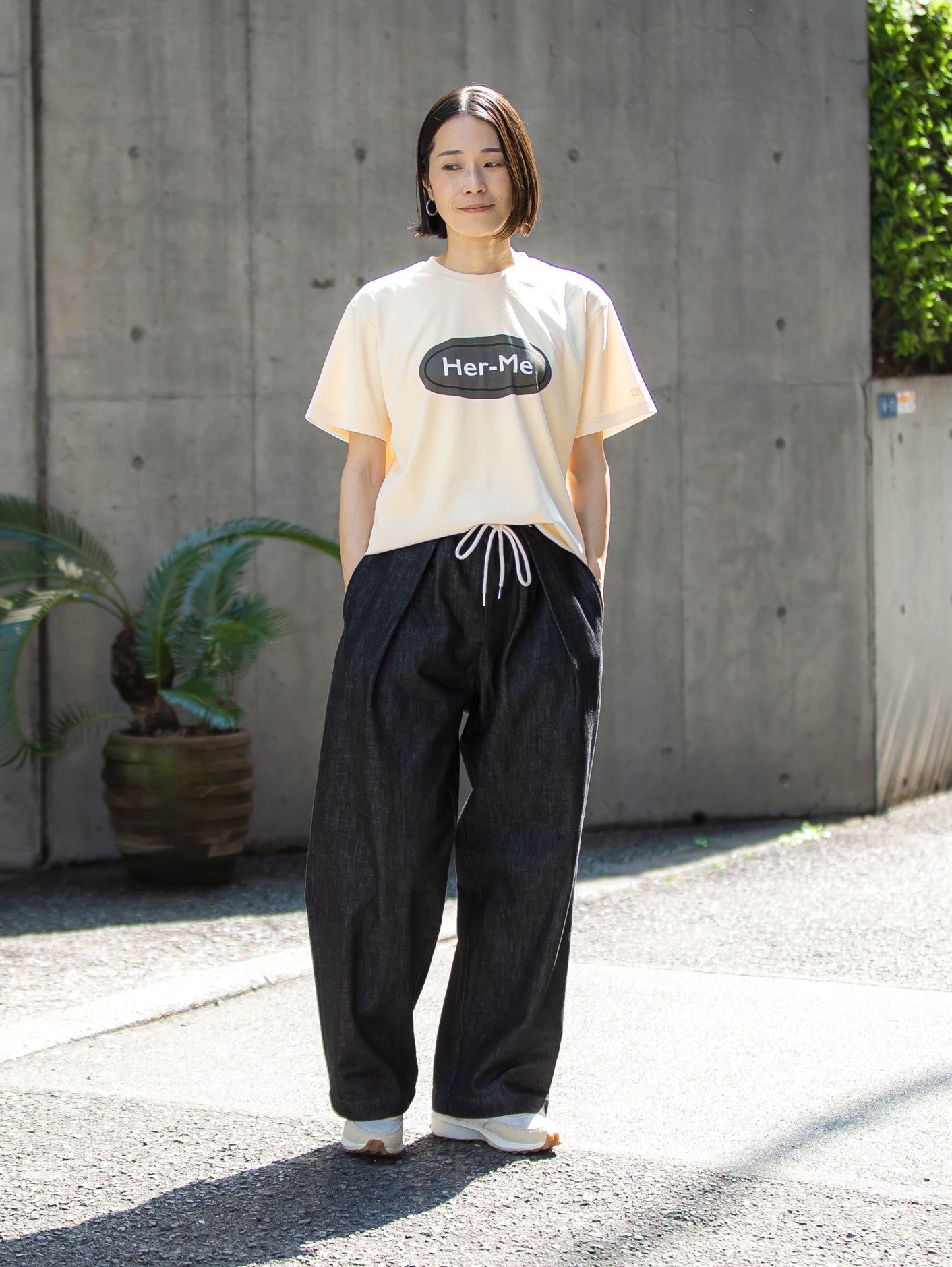 ユニセックス Her-MeストッパープリントＴシャツ