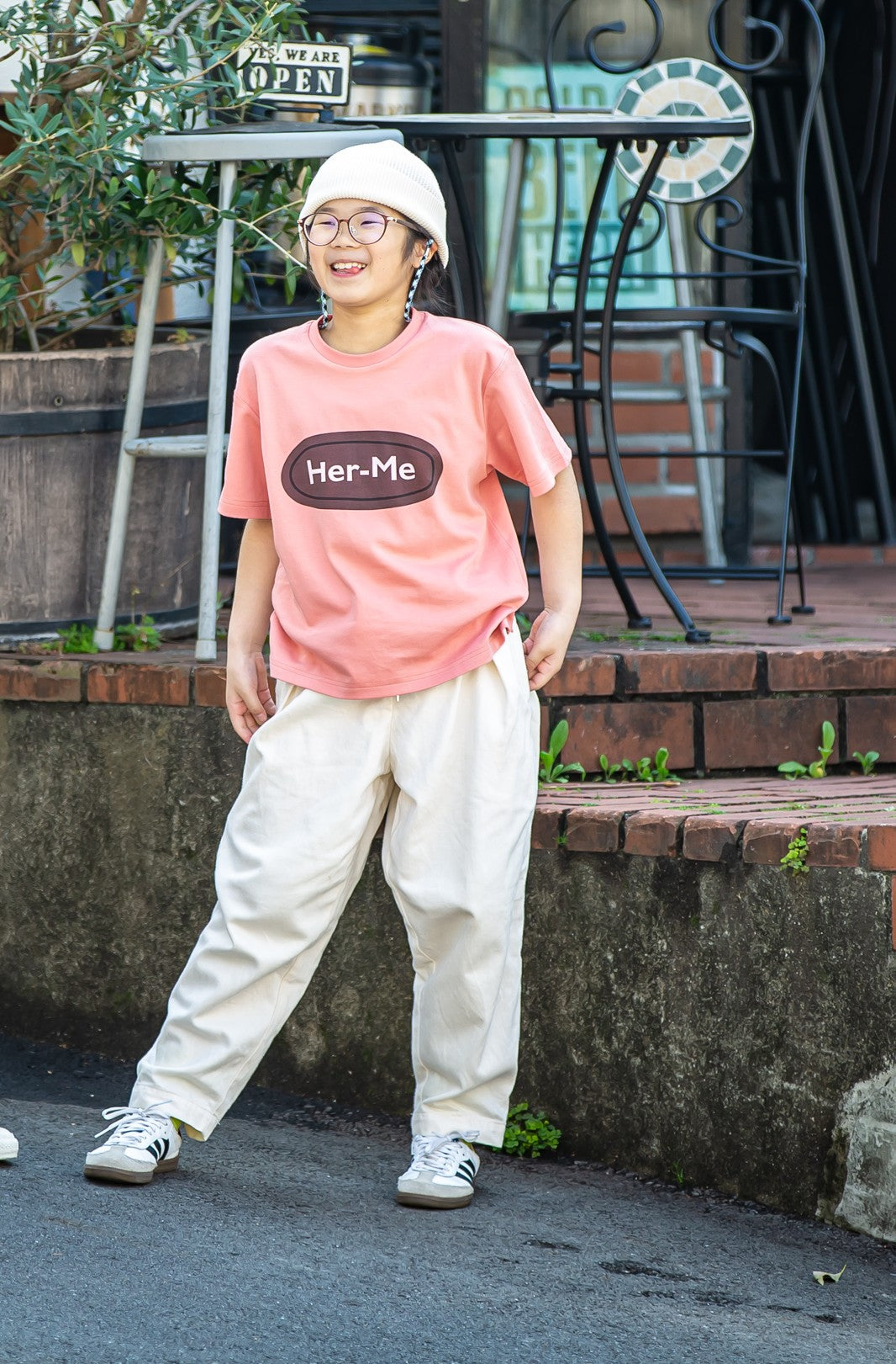 ユニセックス Her-MeストッパープリントＴシャツ　キッズ