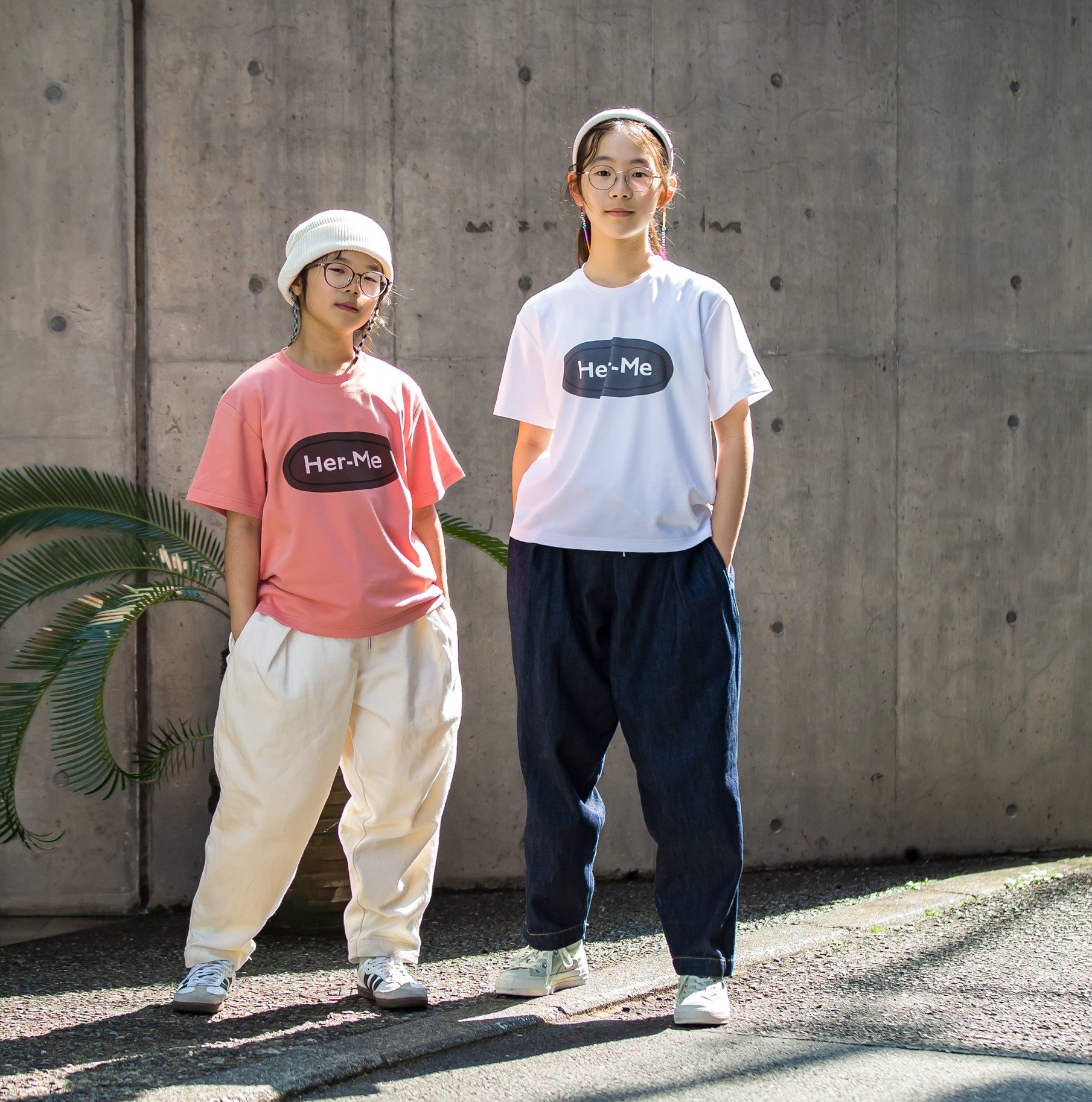 ユニセックス Her-MeストッパープリントＴシャツ　キッズ