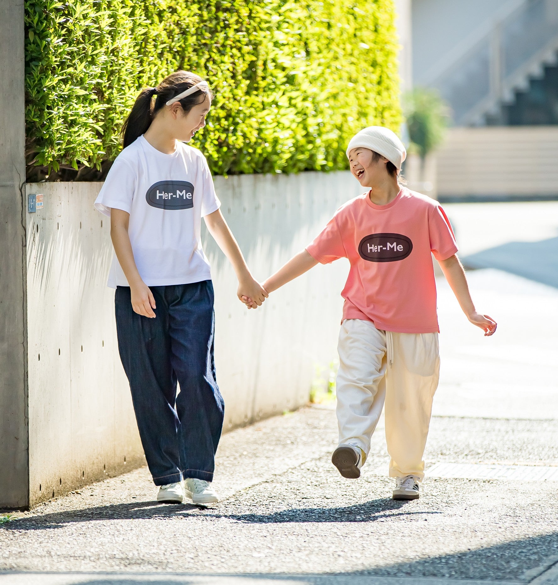 ユニセックス Her-MeストッパープリントＴシャツ　キッズ