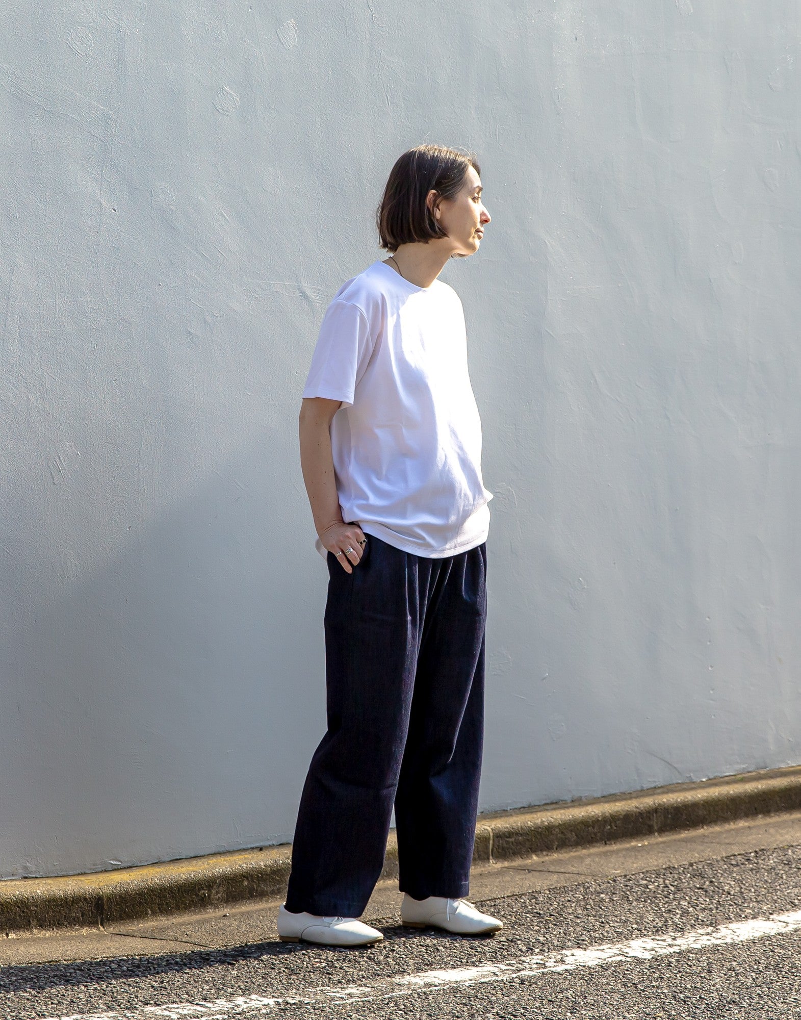ワンサイズ　ストレートバレルデニムパンツ