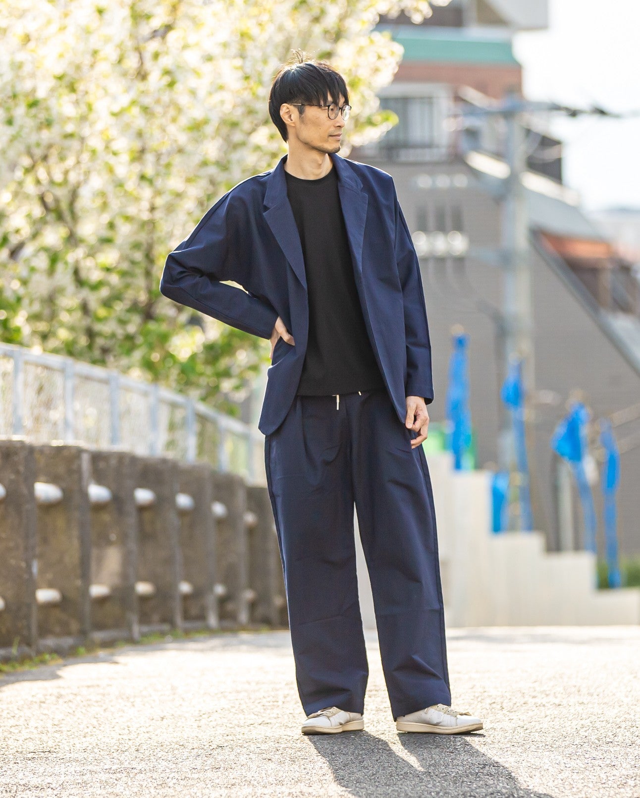 ワンサイズ　ストレートバレルカラーパンツ
