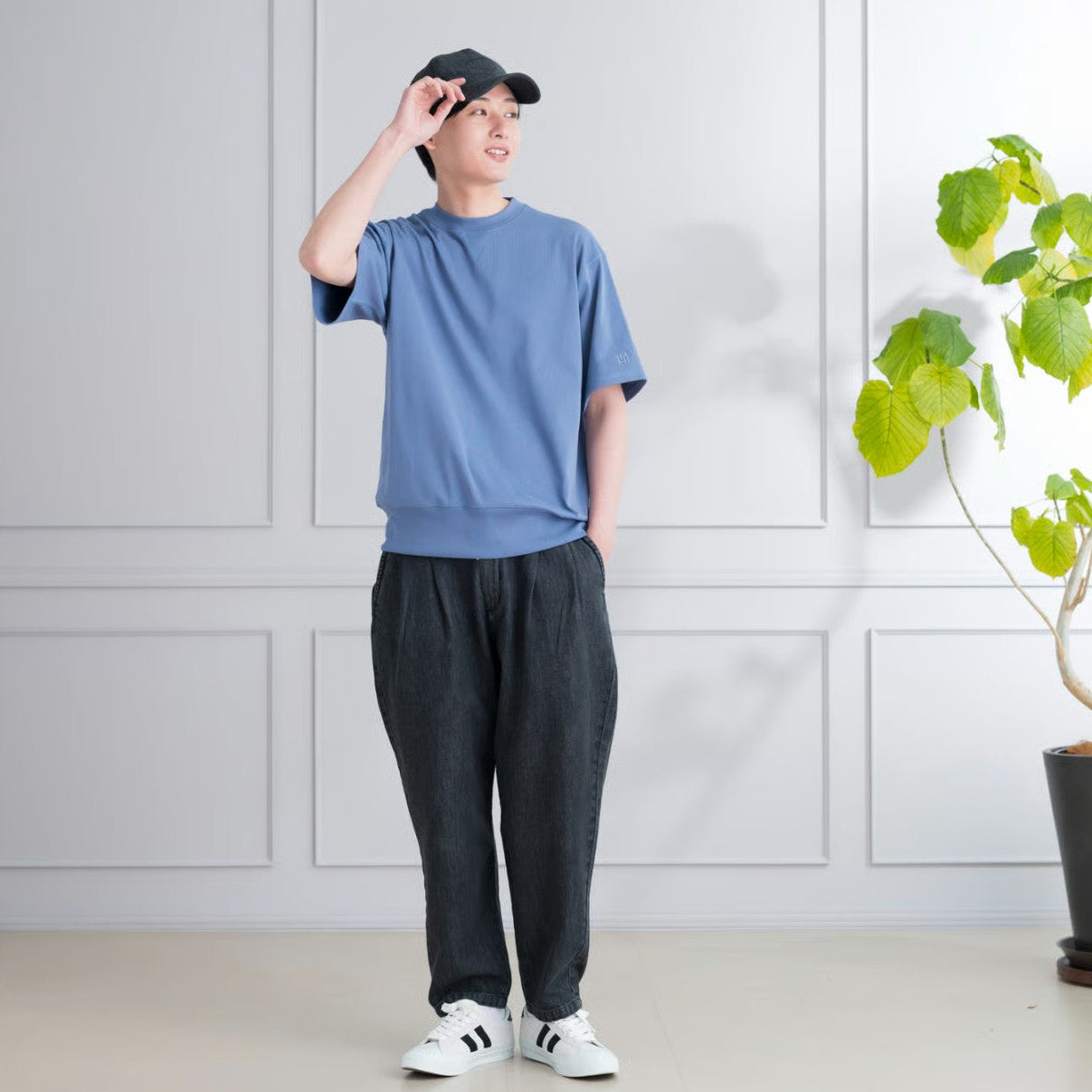 ボックスリブ編みＴシャツ