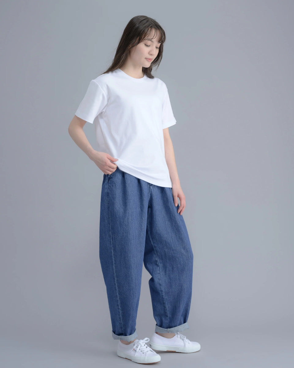 ワンサイズ　デニムタックパンツ