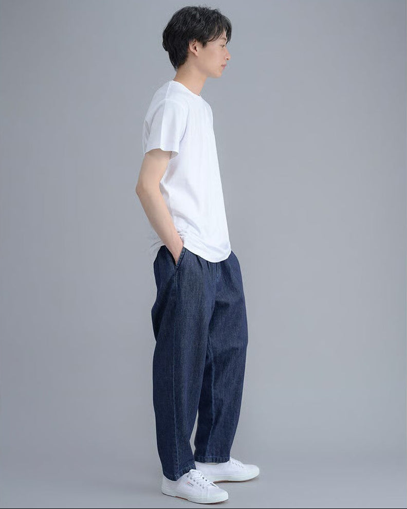 ワンサイズ　デニムタックパンツ