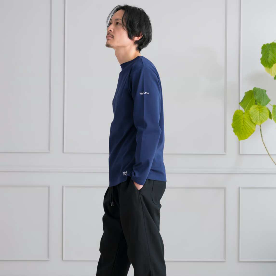 ボートネック　ロングＴシャツ