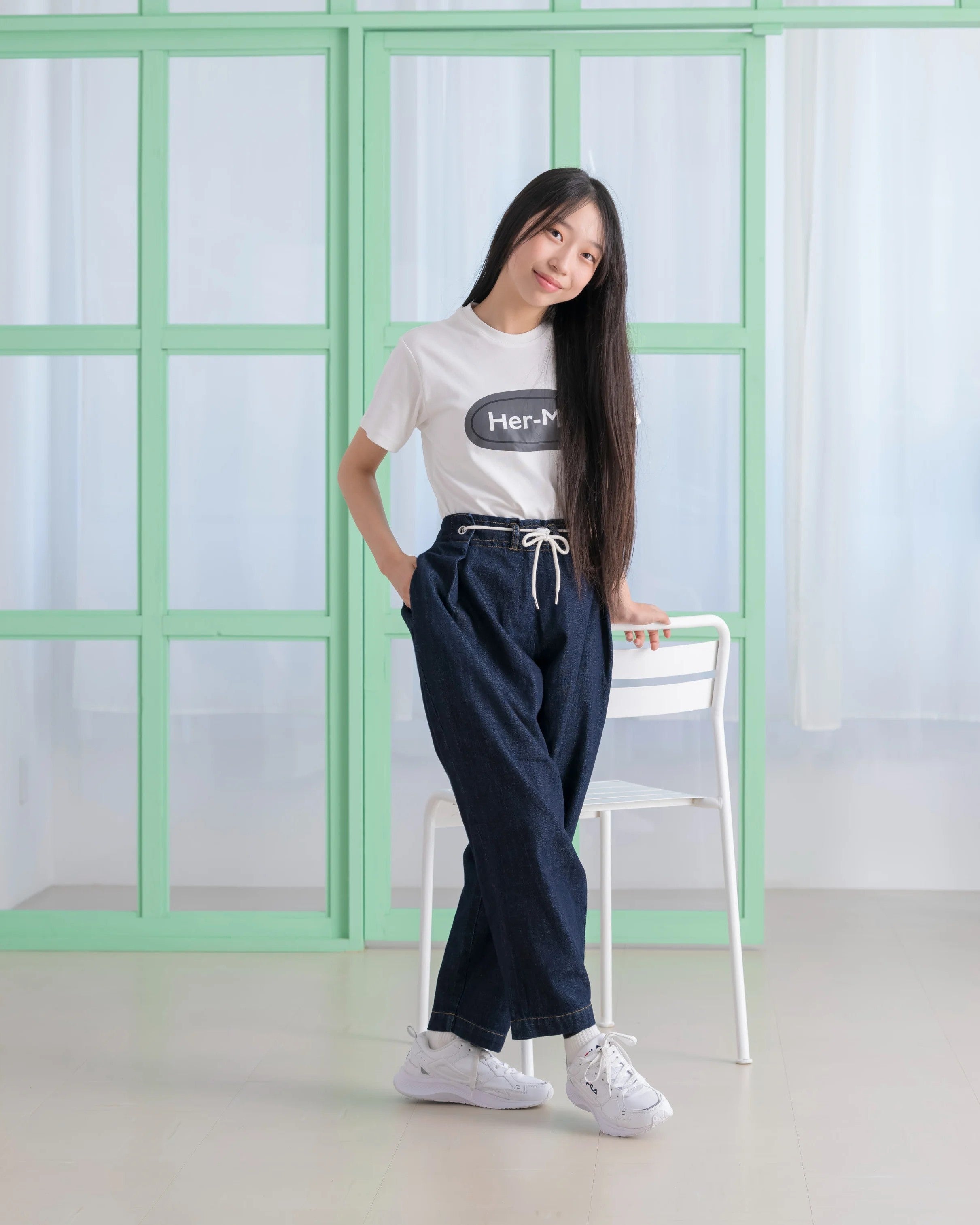 Her-Meユニセックスキッズパンツ　インディゴ